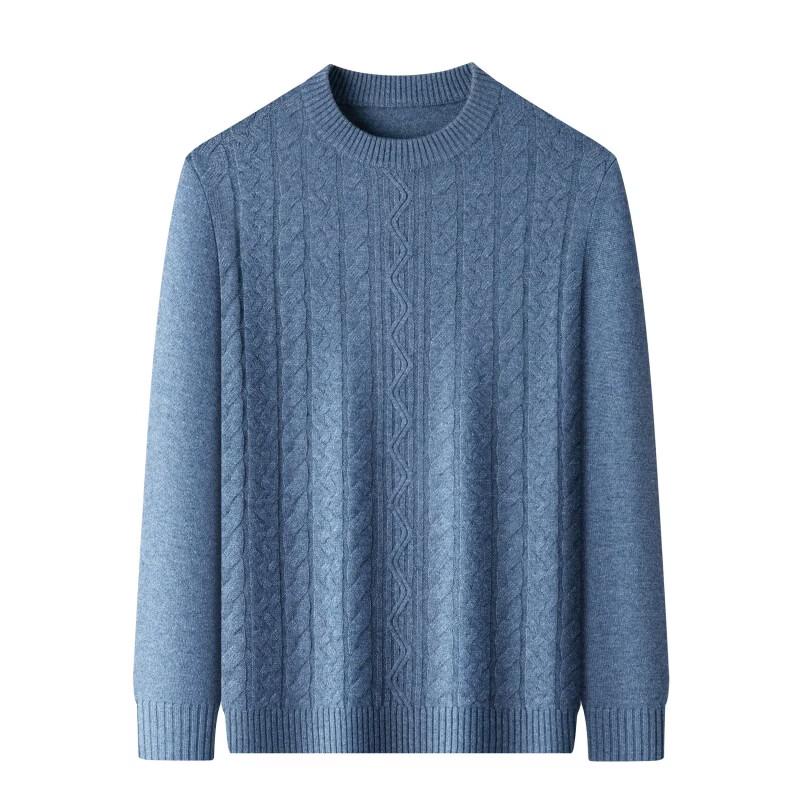 Hengyuanxiang Men's Wool & Cashmere Blend Thickened Sweater
