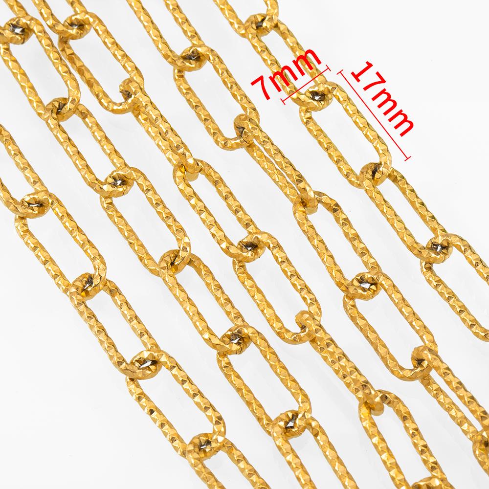 1Meter  Stainless Steel Geometry Hollow Border Chain Hip Hop Punk Gold Chain DIY Necklace Bracelet Bag Chains Material Wholesale