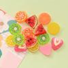 10Pcs Assorted Resin Fruit Decor Pieces Cute Strawberry Lemon Watermelon for DIY Scrapbook Kids Handcraft Projects