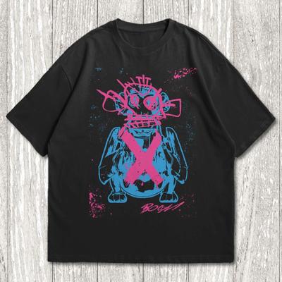 Monkey Graffiti Jinx Arcane 100% Cotton T-shirt Mens Tees Top Jinx Arcane Graphic Gif100% Cotton T-shirt Mens Womens Tees Top