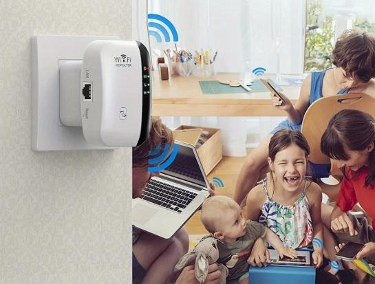 Wzmacniacz Sygnału Wi-Fi Daleki Zasięg Duża Moc Szybki 300 Mb/s 2,4 GHz