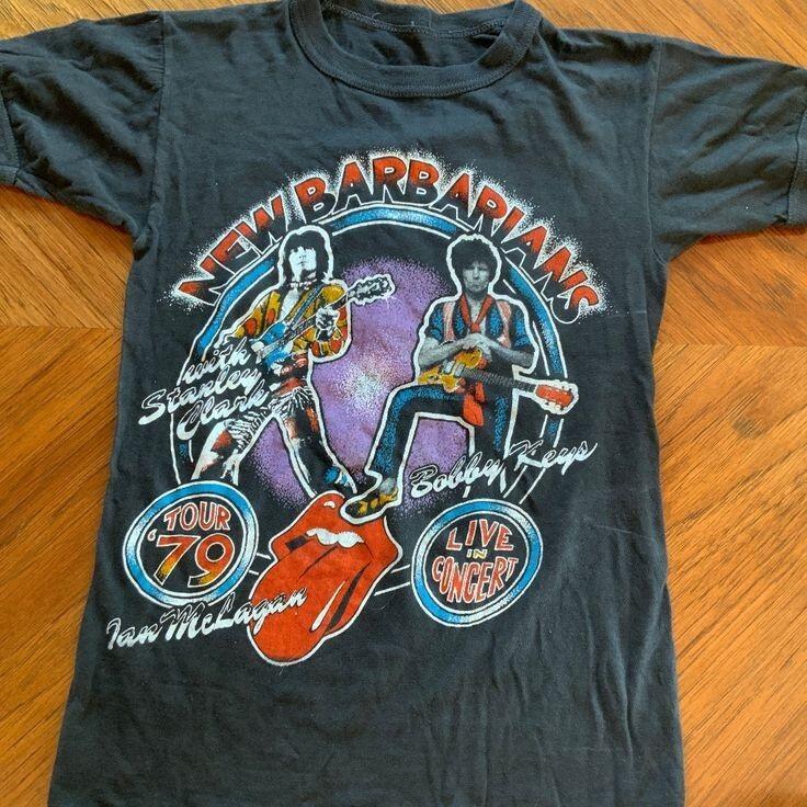 Very Rare Vintage New Barbarians Concert T-Shirt IL626 Unisex T-Shirt S