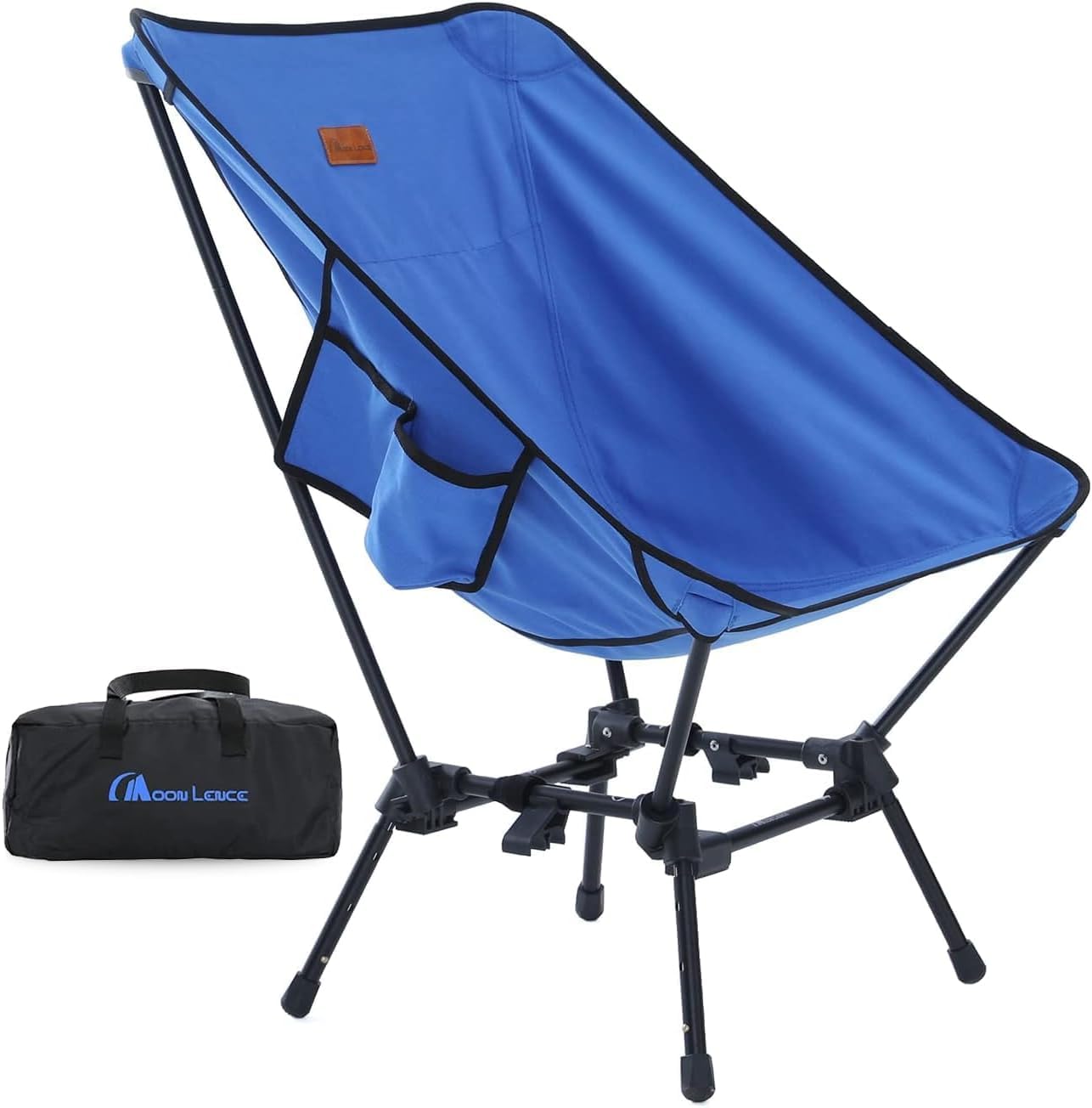 

MOON LENCE Outdoor allstyle Spark 4 уровня регулировки высоты Высокий кемпинговый прочный холст Грузоподъемность Синий стул, Стул, Широкий, 100% хлопок, синий