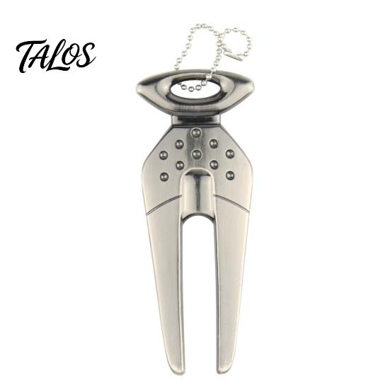 Golf Green Fork Pitch Divot Tool Reusable Non-fading Mark Zinc Alloy Pitchfork Training Aid Equipment