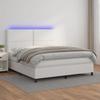 VidaXL Bed Slatted Base with Mattress and LEDs, Upholstered Bed, Double Bed, Adult Bed for Interior Bedroom, 3135892