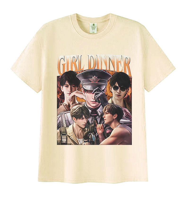 Cute Girl Dinner Caleb Graphic T Shirt Love and Deepspace Novelty Short Sleeve TShirts Unisex Summer High Quality Cotton T-Shirt