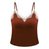 Spring and summer polished thermal vest with chest pad, free bra, integrated pure lace base with suspender top