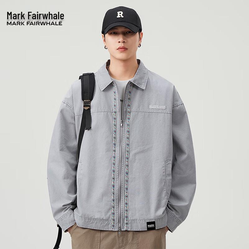 Mark Fairwhale Men's American Retro Minimalist Casual Lapel Workwear Jacket