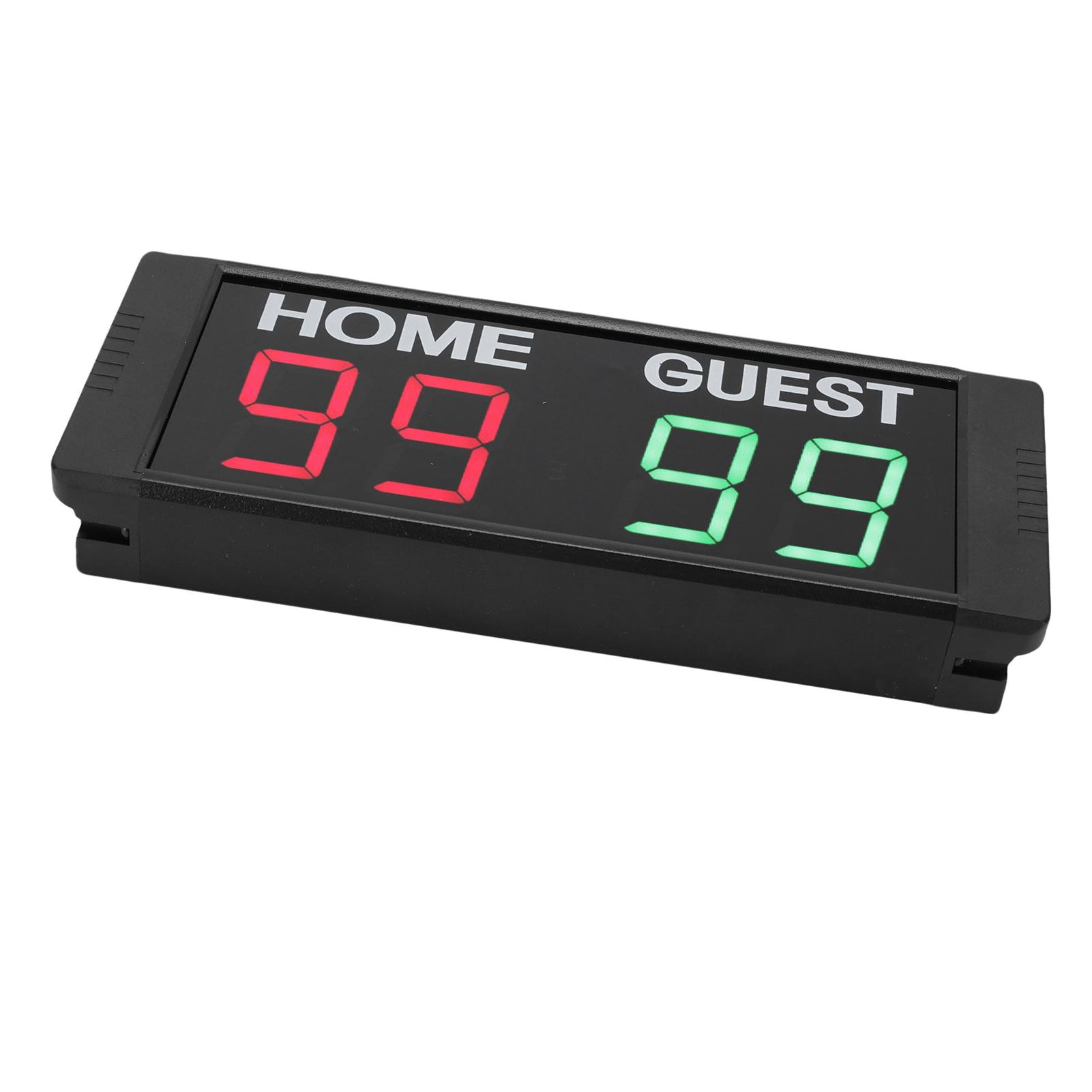 Score Électronique   1,5 Pouce 4 Chiffres Rouge et Vert Tableau de Score Portable de Table pour Volleyball Basketball Football