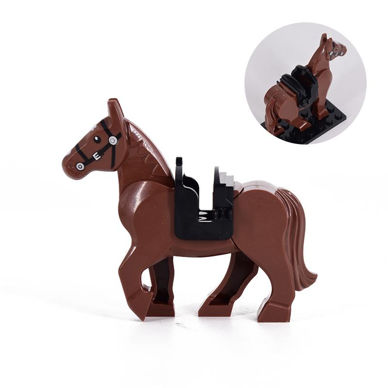 Magic Middle Series Classic Animals Building Blocks Creative War Mount Elk Boar Wolf DIY Bricks Toys For Children Christmas Gift