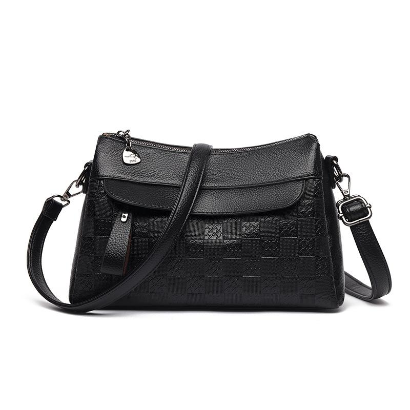 

Women s bag new women s bag soft leather women s shoulder messenger large-capacity messenger bag чёрный