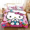 Carino set biancheria da letto Hello Kitty Angelo Federa Anime Giapponese Biancheria da letto Copripiumino Stampato 3D Copripiumino Regalo per Bambini Bambino