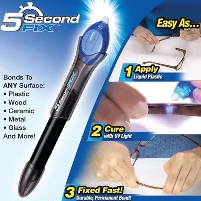 1PC 5 Second Fix UV Light Repair Tool With Glue Super Powered Liquid Plastic