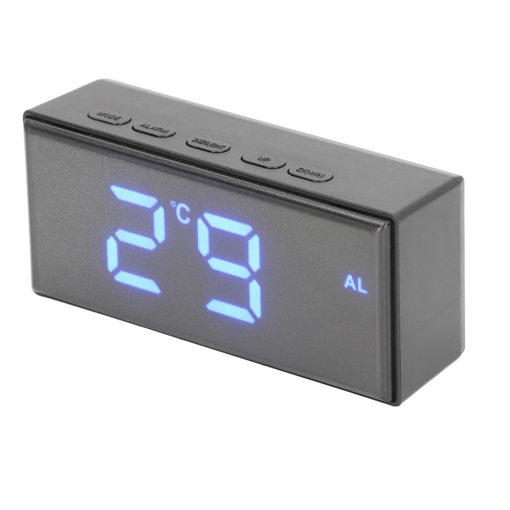 Digital Clock Energy Saving Backlight LED Mirror Digital Display Electronic Alarm Clock for Dormitory Home Bedroom Blue