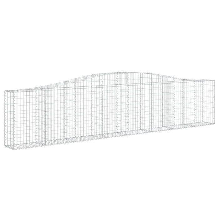VidaXL Arched Gabion Basket Gabion Cage Gabion Wall Stone Basket Gabion for Stone Garden Patio Outdoor 153404