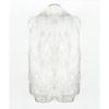 Men's Grey Faux Fur Open Front Vest Sleeveless Warm Winter Gilet Protection