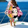 1pc Minnie12 Beach Towel with Custom Name, Beach/Swimming/Bath/Picnic/Camping Towel, Suitable for Seaside Beaches