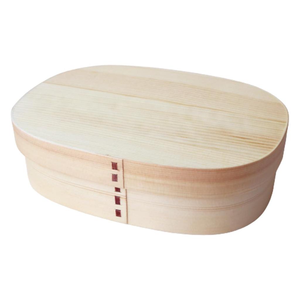 Magewappa Bento Extra 22cm x 16cm x Current Model J-kitchens Box, Large, Single-Tier, Natural, 6cm, 1200ml,