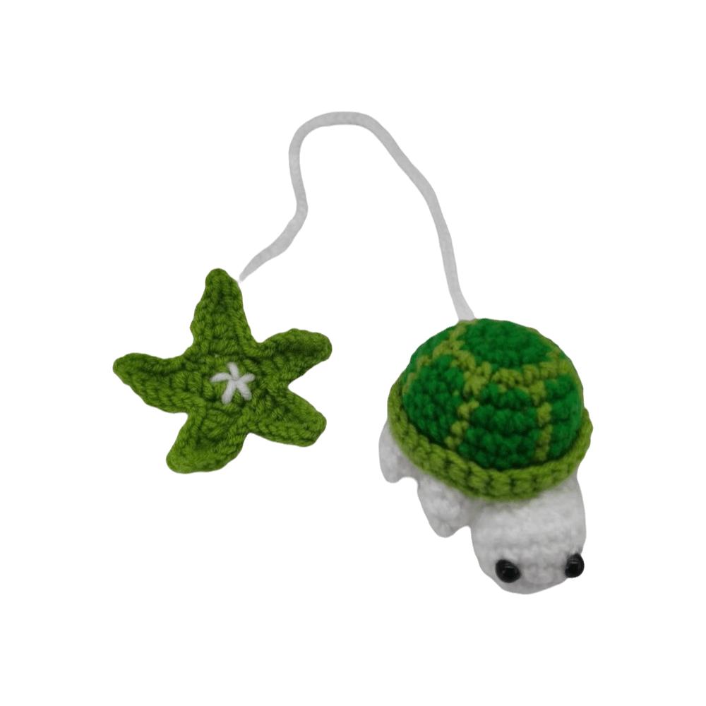 Multi-Purpose Crochet Turtle Handmade Curtain Tieback Creative Bag Hanging Charm Home Decoration