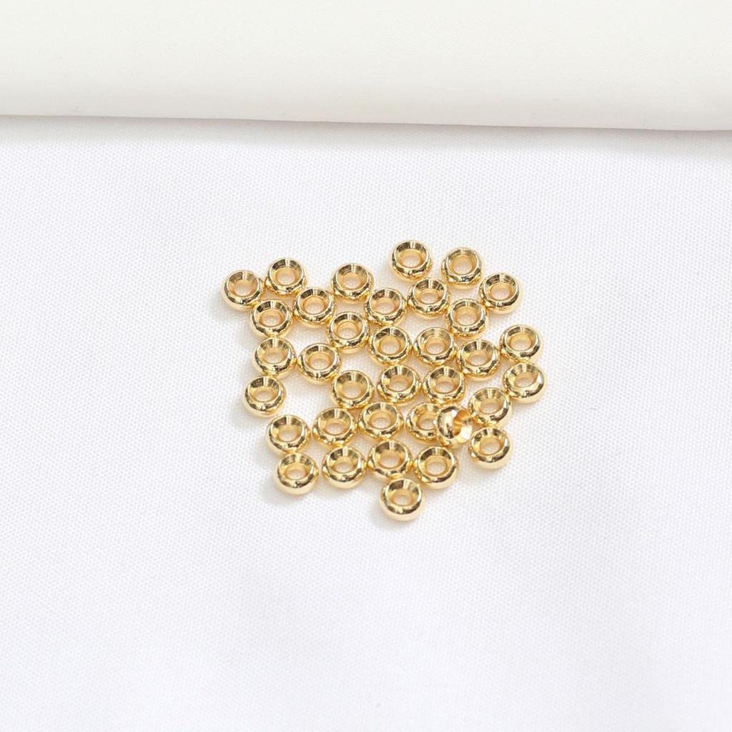 14K Gold-Plated Wheel Spacer Beads for DIY Jewelry – Bracelet & Necklace Accessory