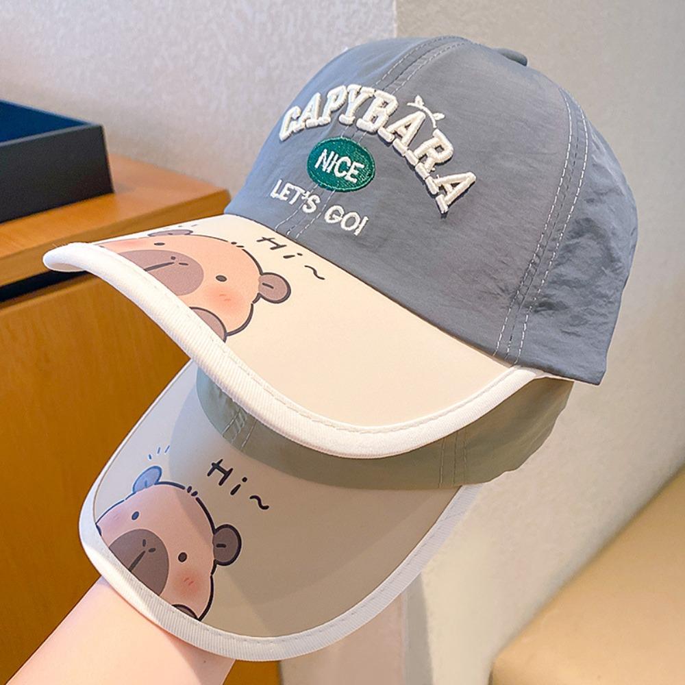Capybara Kids Baseball Cap Lightweight Kids Sunscreen Cap Cute Children Summer Hat  Outdoor