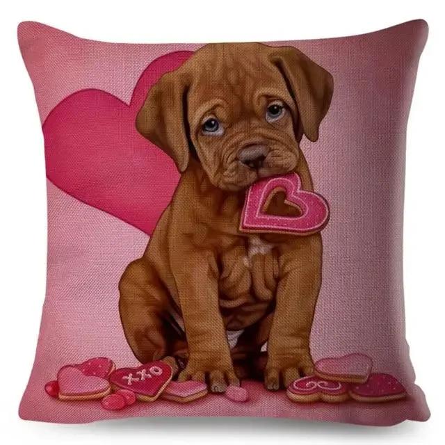 Farbe Süß Cartoon Haustier Hund Kissenbezug Kissenhülle Sofa Zuhause Auto Dekoration Tier