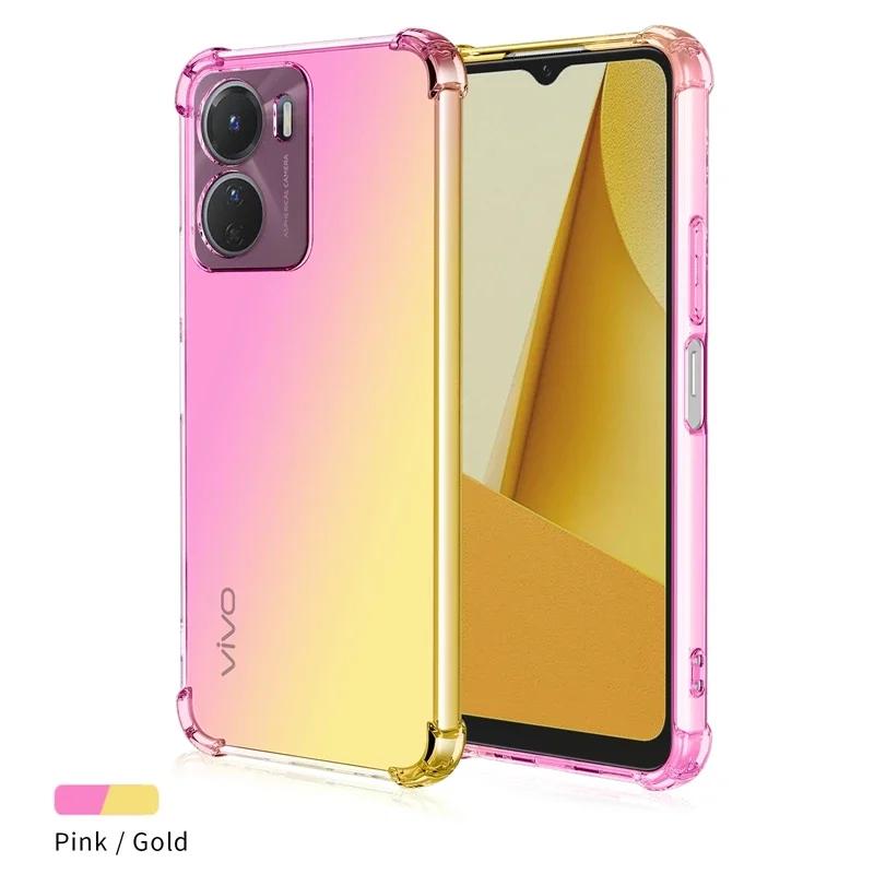 Shockproof Gradient Airbag TPU Case for Vivo Y36 Y78 Y100 Y02 Y16 Y22 Y02S Y3 Y30 Y77 Y G 4G Protective Cover Funda Coque