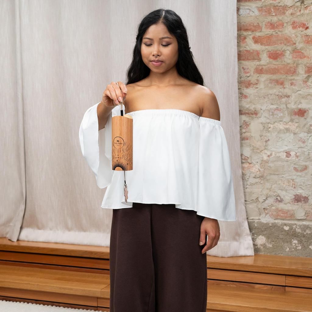 MEINL Sonic Energy Collection Cosmic Bamboo Aurora CBCAURORA two wooden pendulums and one acrylic Chime, (Morning), [Includes pendulum]