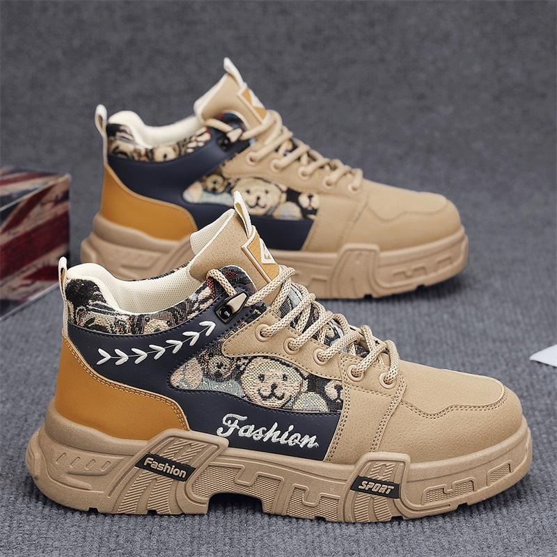 Модные мужские высокие ботинки Martin в британском стиле — фото 6