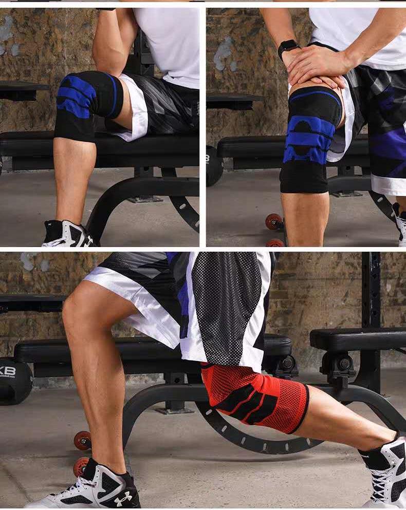 Silicone Spring Support Knee Pad for Sports: Cycling, Basketball, Mountaineering, Running, Fitness