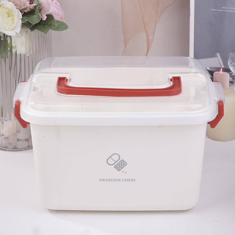 Large Capacity Medicine Box Portable Home First Aid Medical Kit Family Emergency Medicine Box With Multi-Layer Drug Storage Case