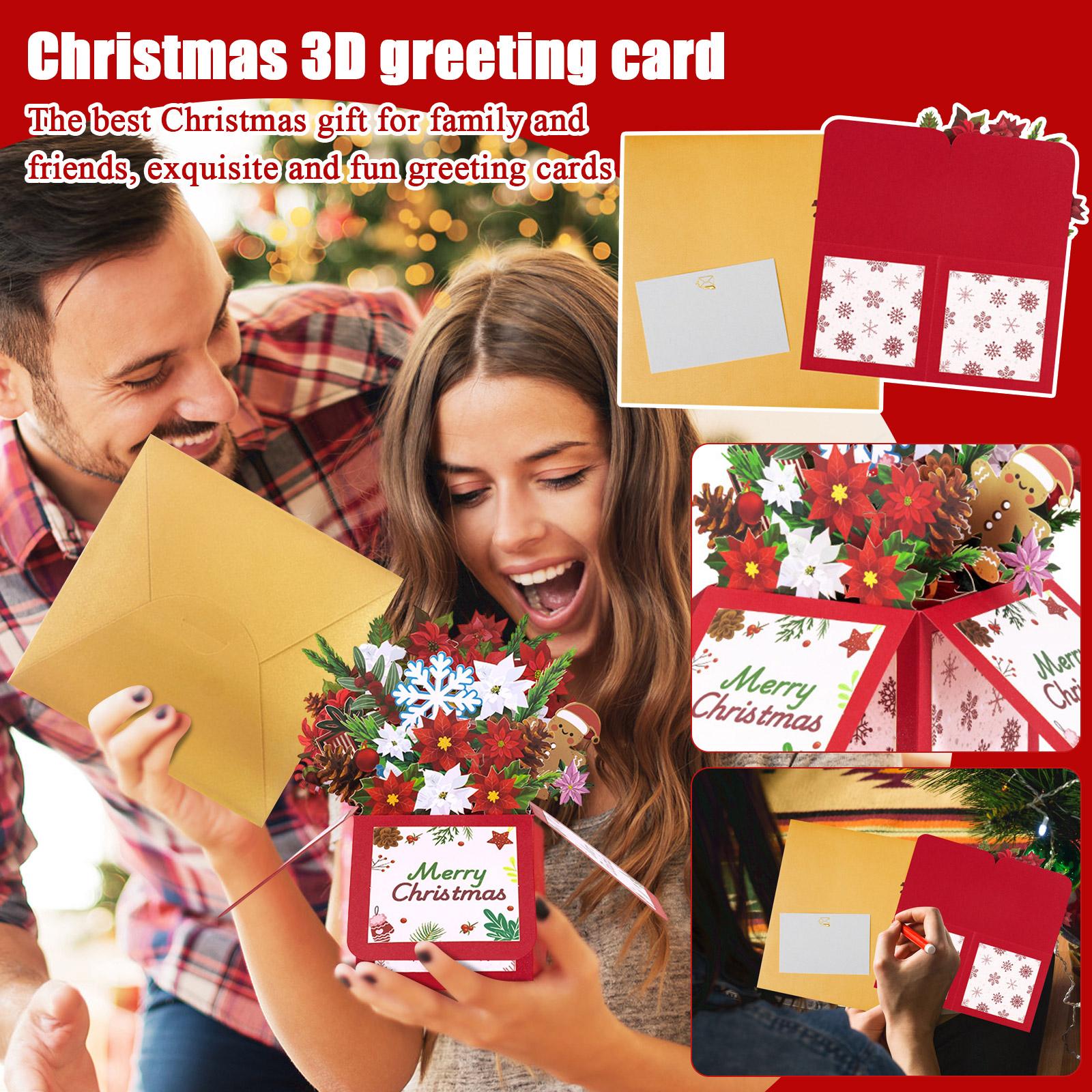 

Рождественская открытка Креативная 3D праздничная открытка One Size