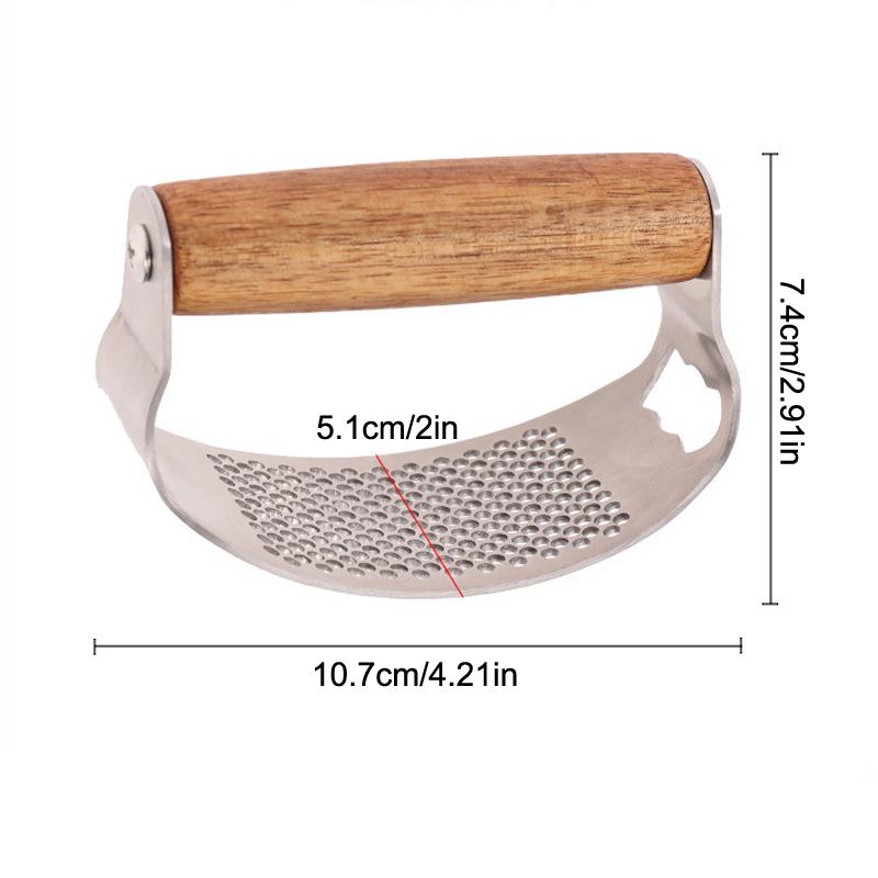 

Stainless Steel Garlic Press Manual Rocker Design Wide Handle Heavy Duty Mincer for Home Kitchen Cooking