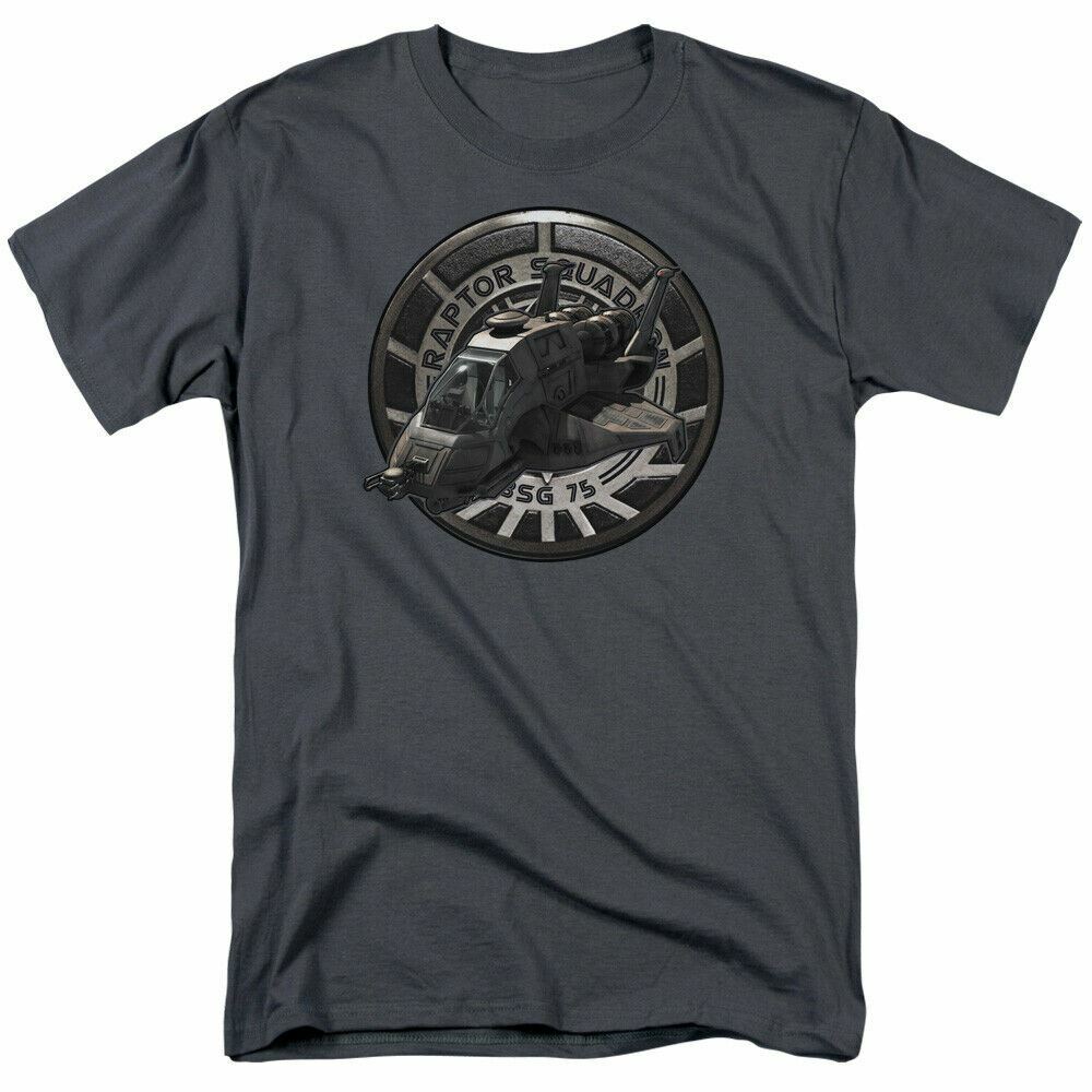 Battlestar Galactica Raptor Squadron T Shirt Licensed Sci-Fi TV Tee New Charcoal XXXL