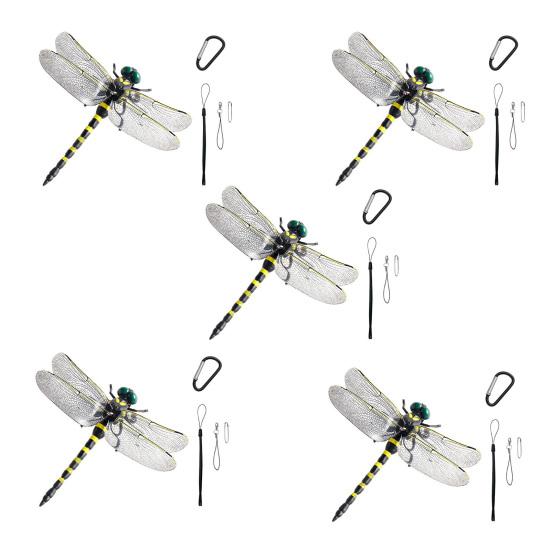 1/2/3/4/5 Sets Fake Dragonfly Decoration Portable Outdoor Camping Gnats Fly Repellent Simulated 3D Dragonfly Model Ornament Kids Educational Toy