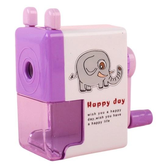 Pencil Cutter Labor-saving Anti-skid with Drawer Holder Comfortable Grip Cartoon Sharpening Detachable Rotary Pencil Sharpener Machine Accessories