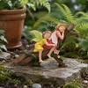 Schlafende Blumenfee Figur Innen Außenbereich Verwendung Fee Statue Handbemalt