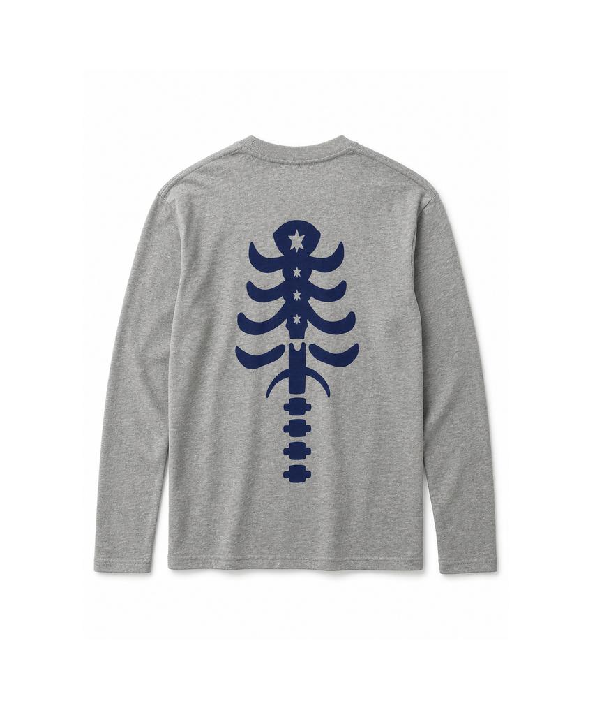 TANSANMAGNESIUM Bone Long Sleeve (Gray/Blue)
