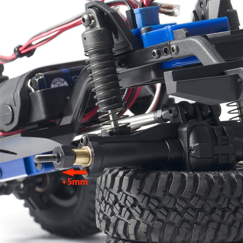 A63T-Widened Steel Front And Rear Axle Drive Shaft 5Mm Extended Parts For TRX4M 1/18 RC Crawler Car Upgrade Black