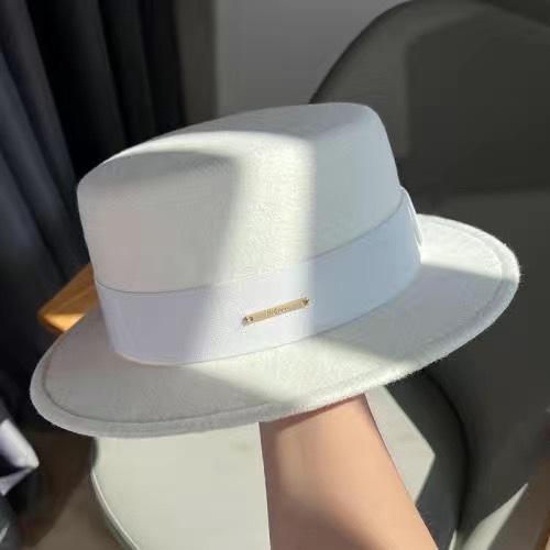 Élégant Fedora en laine d'inspiration française pour femme - Style vintage, design plat, parfait pour le printemps et l'automne