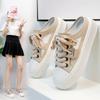 Fashion Sandals With Strap Shoes For Women Outside Slides White Woman Slippers Canvas High Quality 2024 Trend Waterproof Eva Luxury Shoe