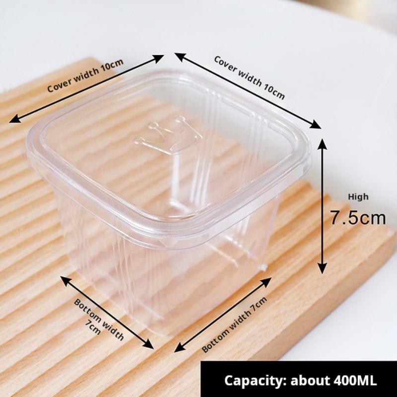 10/25/50 Stück Transparente Kuchenbox Einweg-Kunststoff Tiramisu Dessertbox Becher Schüsseln Behälter mit Deckeln Salat Cupcake Geschenkbox