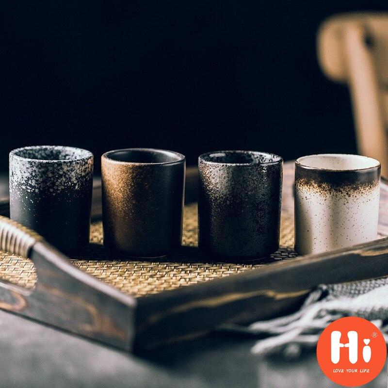 Keramický šálek na čaj, kancelářský šálek na vodu, kameninový keramický ručně malovaný šálek na čaj, 150/200 ml