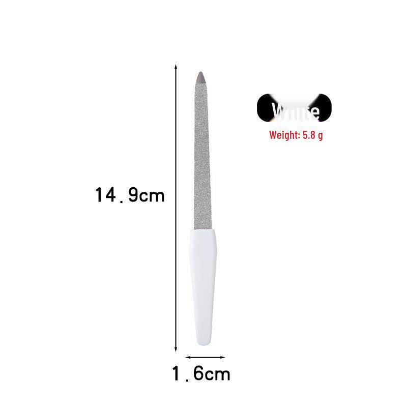 Stainless Steel Nail File & Dead Skin Fork Dual-Head Multi-Purpose Manicure Tool