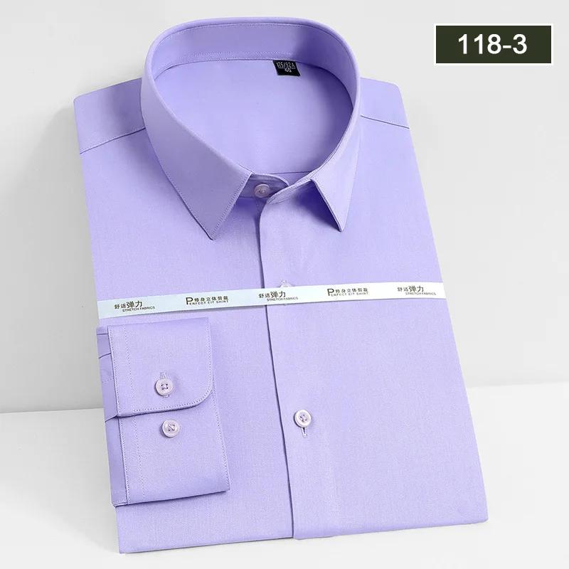 Herren weißes Hemd langärmlig Hochzeit Business bügelfrei formelle Kleidung professionelle Arbeitskleidung Freizeit knitterarmes Hemd