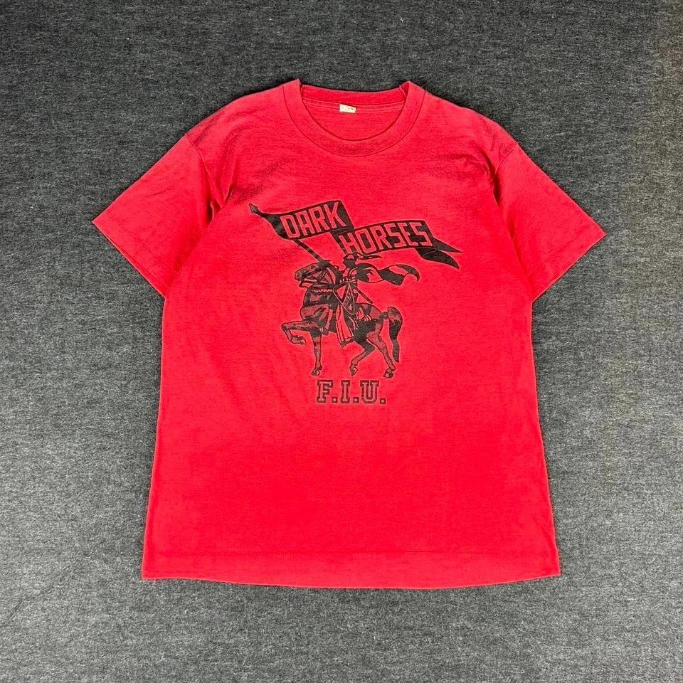 

Vintage Early 80 s F.I.U. (Florida International University) Red T-Shirt Size XL XL