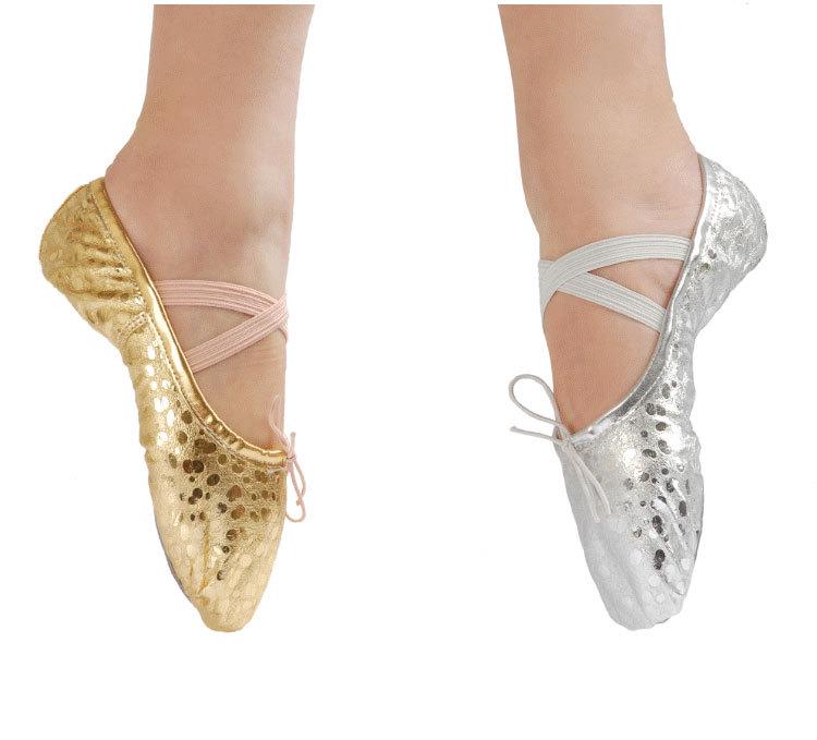 Gold Girls' Ballet & Dance Shoes with Soft Sole