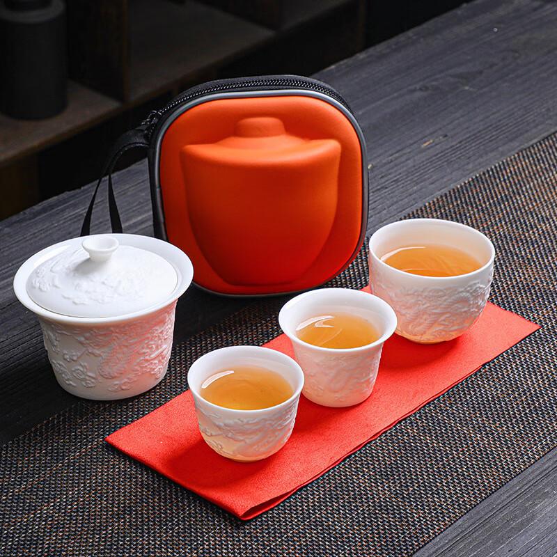 Shangqi Portable Embossed Kung Fu Tea Set
