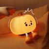Sad Face Pumpkin Night Lights Cute Soft Silicone Safe Lamp Decorations Timing Dimmable Bedside Decor Kids Baby Halloween Gifts Holiday