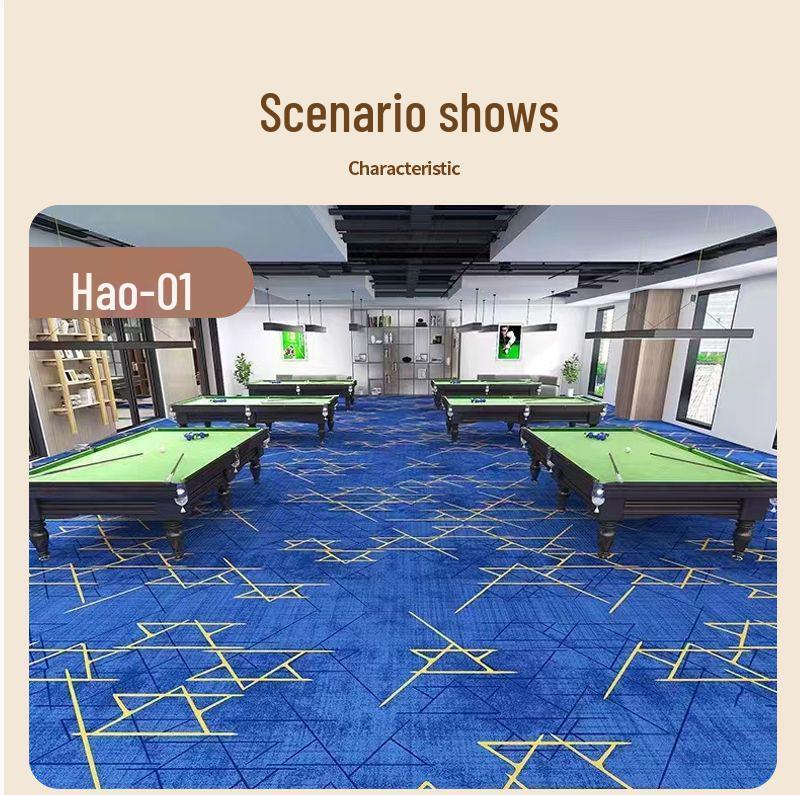 Billiard & Table Tennis Room Carpet - Full Coverage, Wear-Resistant, Flame Retardant, Soundproof